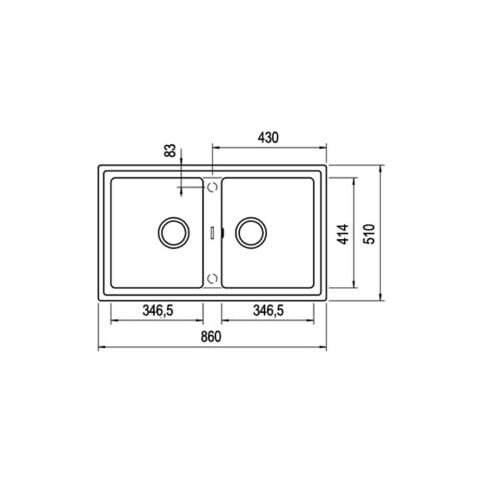 Teka Stone 90 B TG Topasbeige Granit Evye