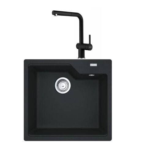 Franke Urban UBG 610-56 Nero Granit Evye Active Plus Doccia 2.0 Batarya Set