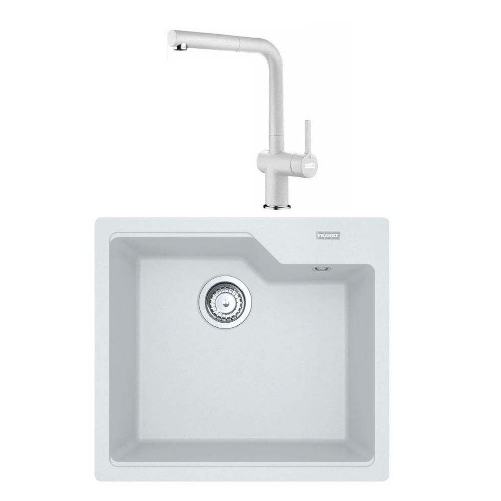 Franke URBAN UBG 610-56 Bianco Granit Evye Active Plus Doccia 2.0 Batarya Set
