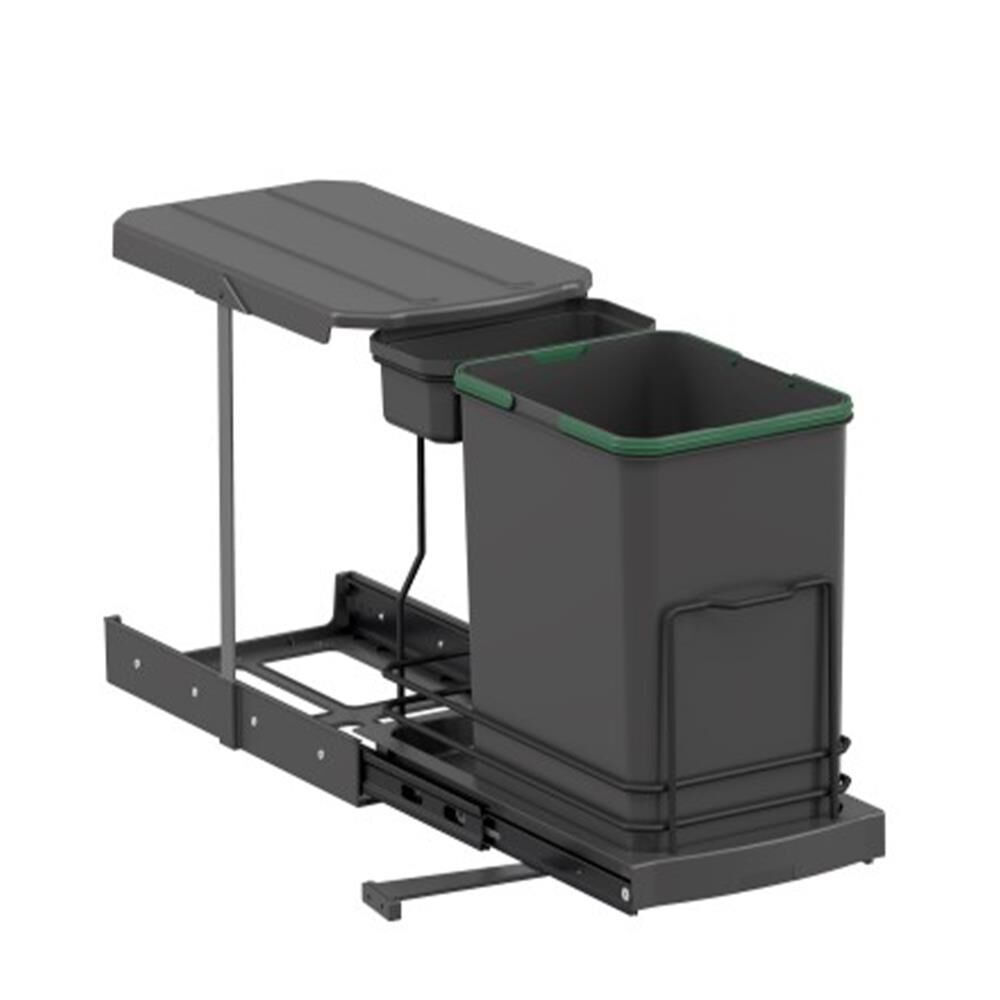 Starax S-2391-A Teleskopik Raylı Çöp Kovası 16+1 Lt. Antrasit