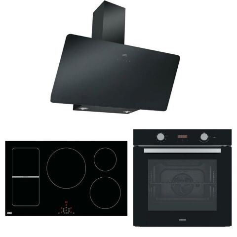 Franke Siyah Ankastre Set (FPJ 915 V BK A - FHMR 905 3I 1  - FSL 86 H BK)