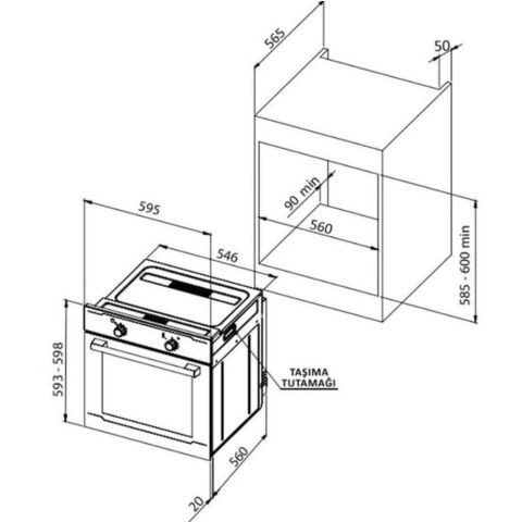 Ukınox Gri Smart Set  (Fairy 60 Gri Davlumbaz-Ares 60 Gri Ocak-Smart 8801 Gri Fırın)