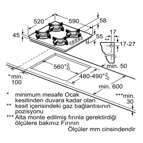 Siemens Gri Ankastre Set ( HB514FBH0T - EO6C8PO00 - LC65FCJ70T )