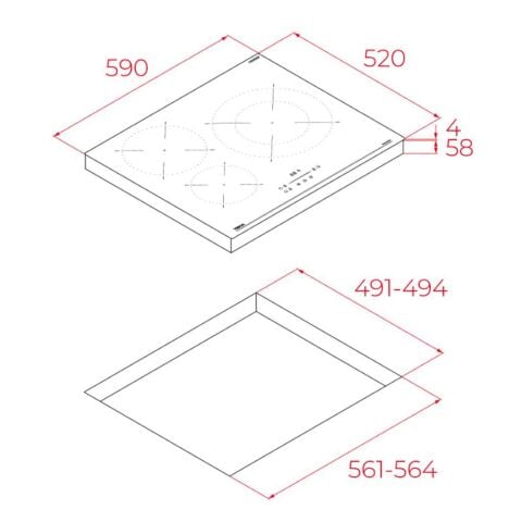 IBC 63110 SSM BK İndüksiyonlu Ocak 3 GÖZLÜ