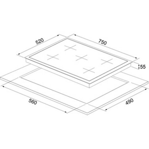 Silverline CS5426S01 9 Kademeli 75 cm Gri Cam Ocak