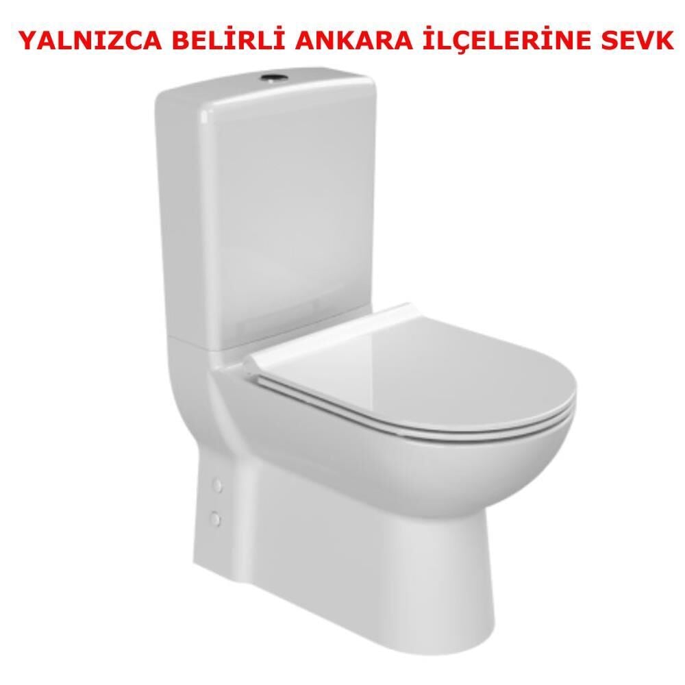 Turkuaz Bella Yerden Klozet Seti