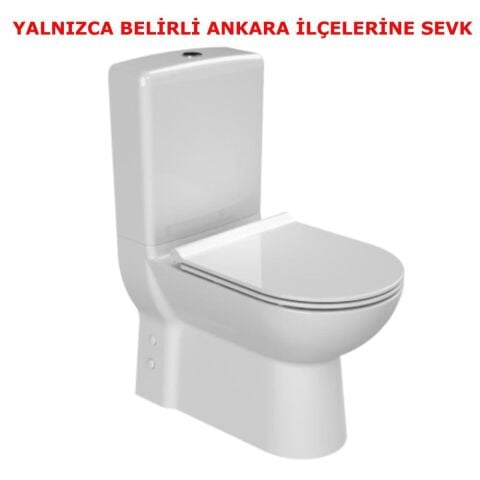 Turkuaz Bella Yerden Klozet Seti