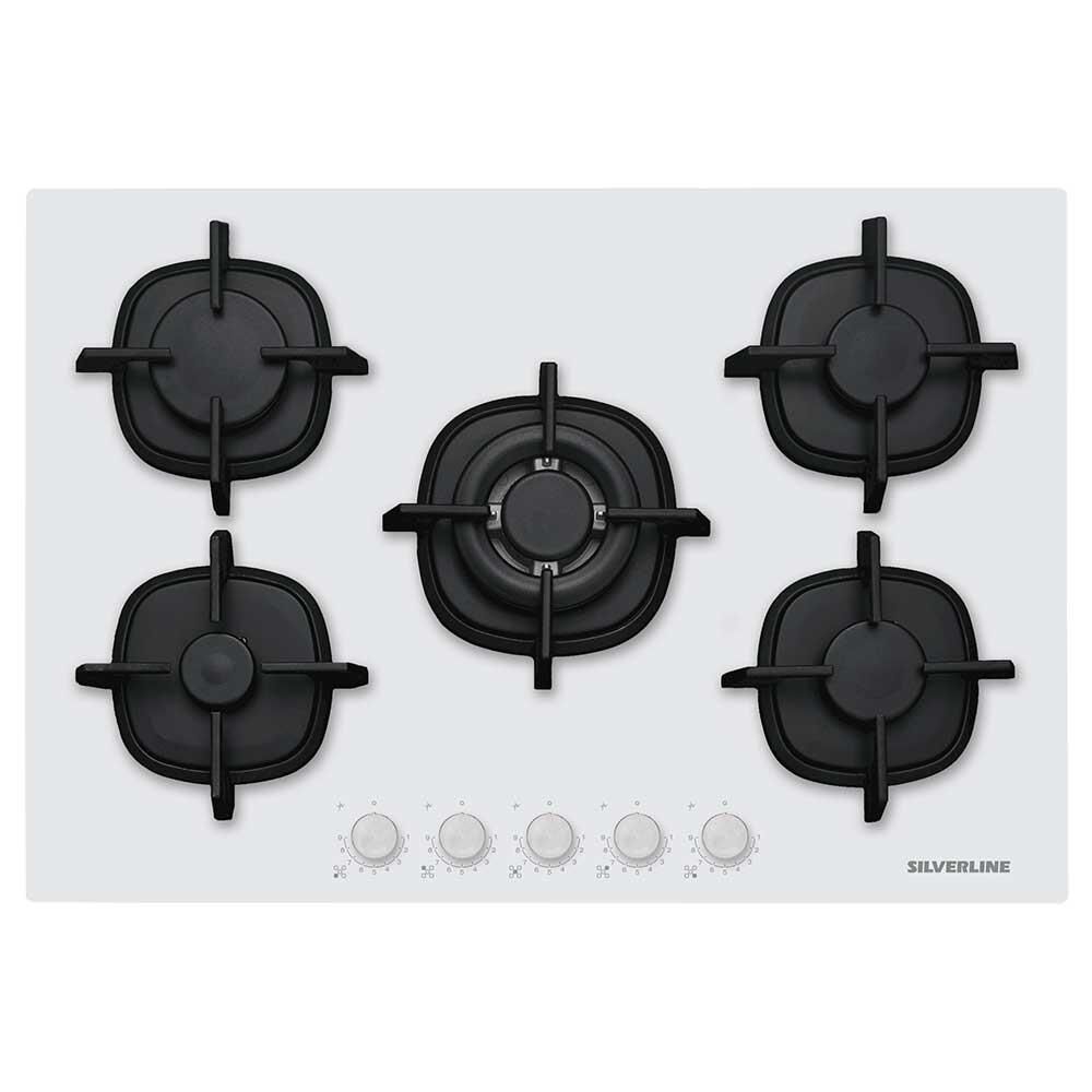 Silverline CS5426W01 9 Kademeli 75 cm Beyaz Cam Ocak