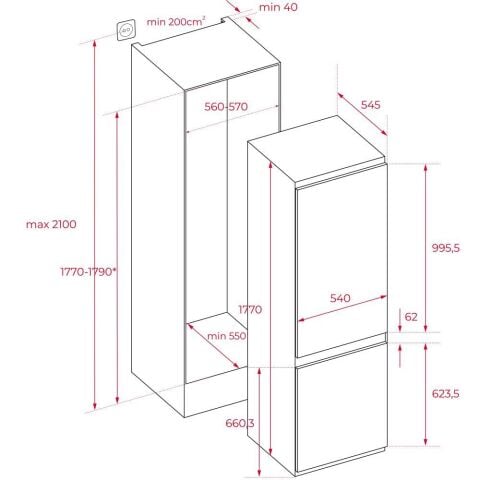 TEKA RBF 73350 FI EU ANKASTRE BUZDOLABI