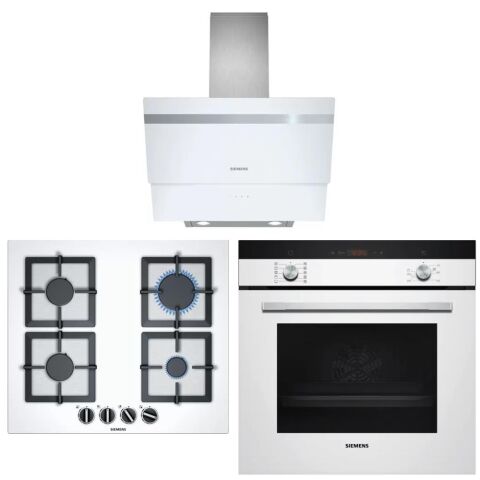 Siemens Beyaz Ankastre Set (HB214FBWOT - EP6A2PB20O - LC65KA270T)