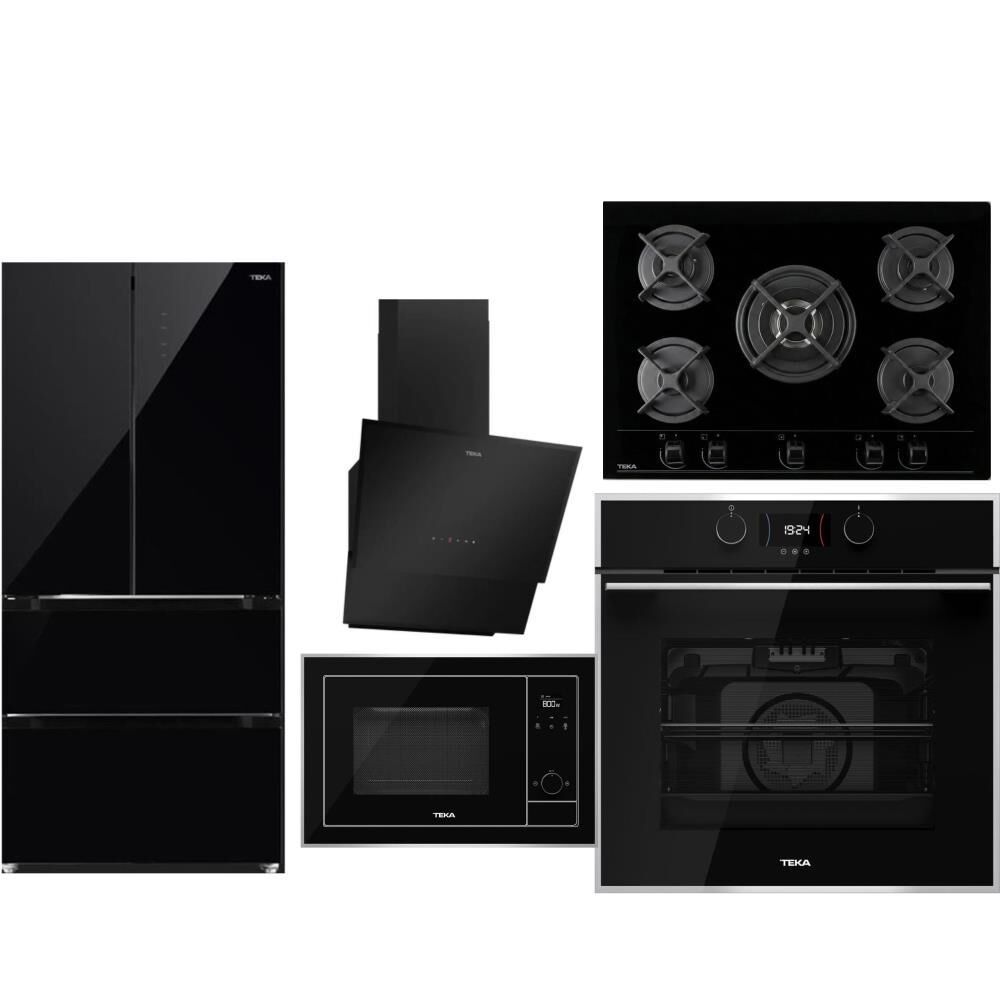 Teka 5'li Siyah Ankastre Set (TVT 60.1 BK-HF LUX 70-HLB 840 SS-ML 820 BIS-RFD 75850 GBK)
