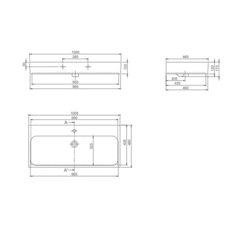 Turkuaz  Pinto 100 CM LAVABO