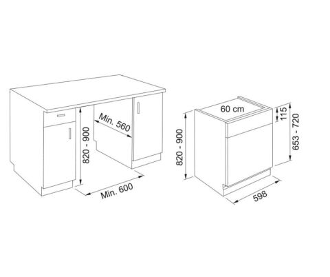 Franke FDWS 614 D8P DOS Yarı Ankastre Bulaşık Makinesi