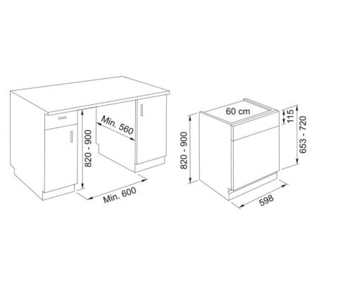 Franke FDWS 614 D8P DOS Yarı Ankastre Bulaşık Makinesi
