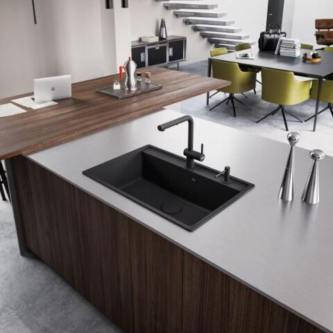 Franke MRG 610-72 MATT BLACK Tezgahüstü Evye