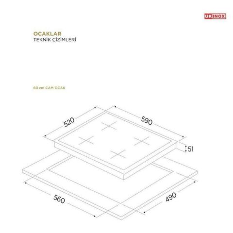 Ukınox Smart Siyah Set (Amiral 60 Siyah Davlumbaz-Ares 60 Siyah Ocak-Smart 8801 Siyah Fırın)