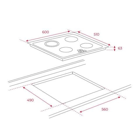 Teka TT PRO 6320 3 Gözlü Vitroseramik Elektrikli Ocak
