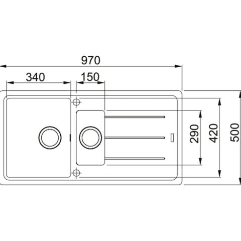 Franke  Basis BFG 651 Oyster Granit  Evye