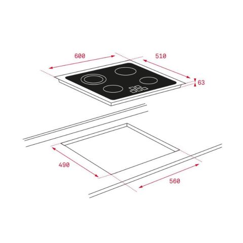 Teka TR 6415 Vitroseramik Elektrikli Ocak