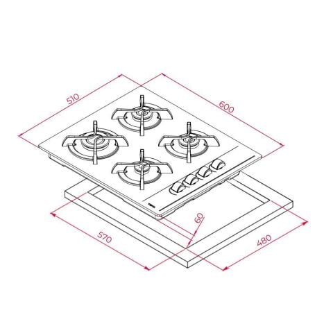 Teka Chef 8 Beyaz Ankastre Set (HAK 627WH-GBC 64002 KBC WH - TVT 60)
