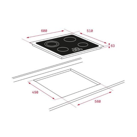 Teka Chef 9 Siyah Ankastre Set (HAK 627 BK- TZ 6415- TVT 60)