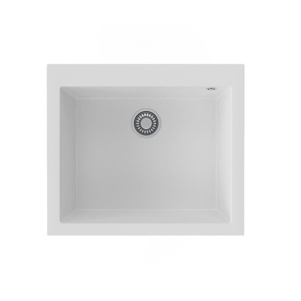 Blackstone PATARA 50X40 Tezgahüstü Beyaz Granit Evye