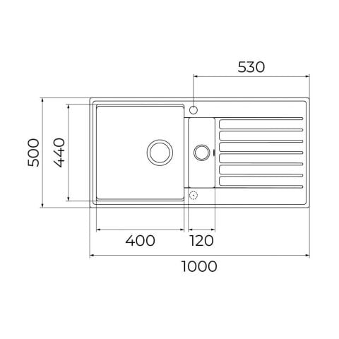 Teka  CLİFF 60 B TQ 1,5 Gözlü Marble White Granit Evye
