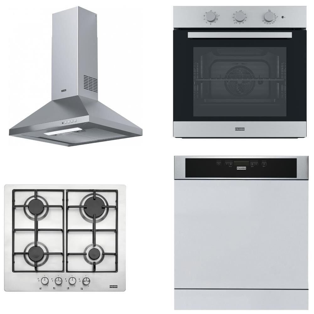 Franke İnox Ankastre Set (FDL 6165 - FHNL 604 XS - FSL 82 H XS - FDWS 614)