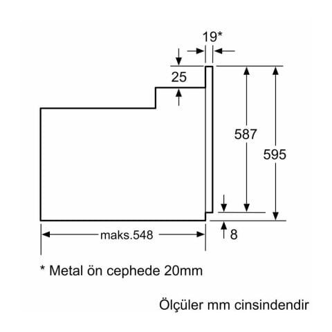 Siemens HB214FBW0T 66 Lt Beyaz Ankastre Fırın