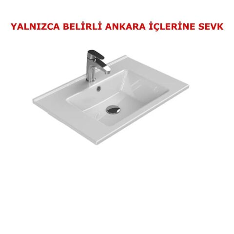 Turkuaz-ARTE 65 cm Etajerli Lavabo
