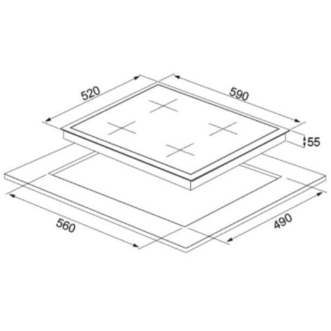 Silverline CS5700E6W01 Emaye Izgaralı Ocak