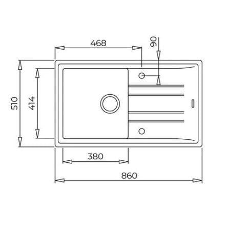 TEKA STONE 50 B-TG  Metalik Gri Granit Eviye