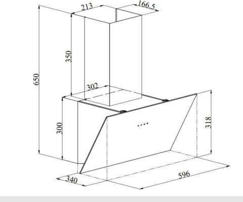 SİLVERLİNE 3481 FLAM Siyah 60 Cm Davlumbaz