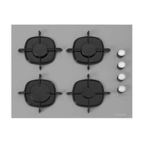 Silverline CS5700E6S01 60 Cm Gri Emaye Izgaralı Cam Ocak