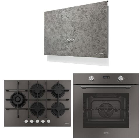 Franke Gri Ankastre Set (TALİKA DGC A80 Davlumbaz + FHMA 755 SG Ocak + FMA 86 H SG Fırın)