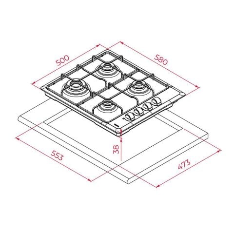 Teka HLX 640 KBC0E BK Siyah Ocak