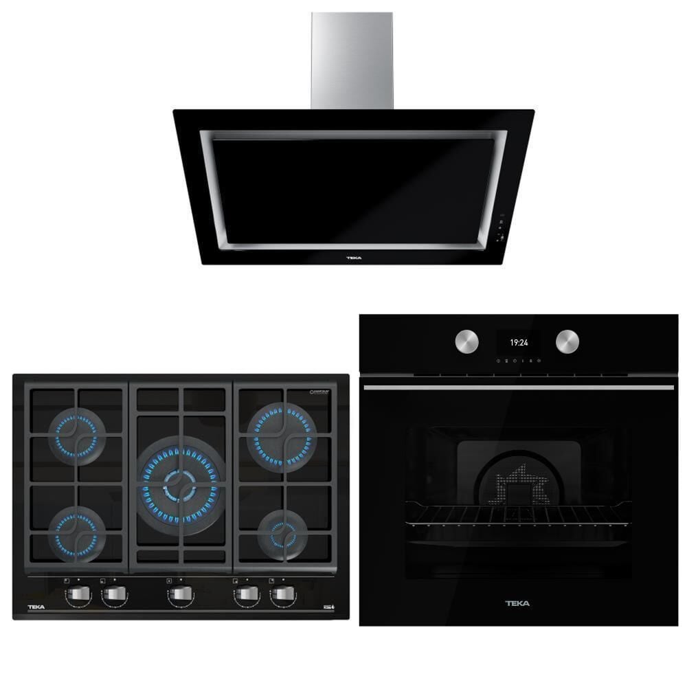 Teka Urban Serisi Siyah Set (HLB 8600 BK - GZC 75330 XBC BK - DLV 98660 BK TOS)