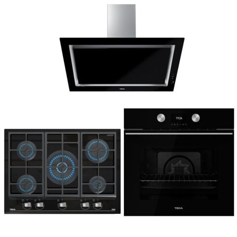 Teka Urban Serisi Siyah Set (HLB 8600 BK - GZC 75330 XBC BK - DLV 98660 BK TOS)