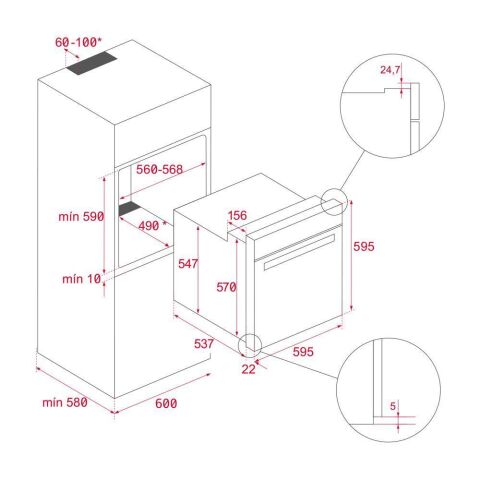 Teka Urban Serisi Siyah Set (HLB 8600 BK - GZC 75330 XBC BK - DLV 98660 BK TOS)
