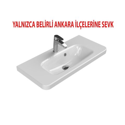 Turkuaz NOURA 80*38 CM Etejerli Lavabo