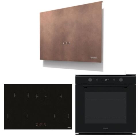 Franke Siyah-Bronz Ankastre Set (TALİKA OC BAKIR A80 + FRSM 704 BK + FMY 98 P BK)