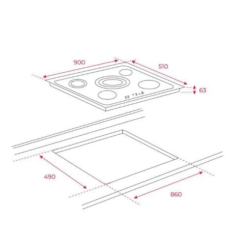 Teka Siyah Ankastre Set (HLB 840 SS -TR 951- DVT 98660 TBS BK)