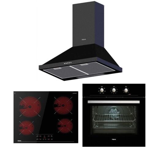 Teka Siyah Ankastre Set  ( HE 715 BK - TBC 64010 - DBT 60 )