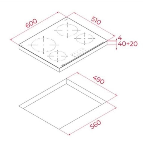 Teka Siyah Ankastre Set  ( HAK 627 BK - TBC 64010 - TVT 60.1 BK )