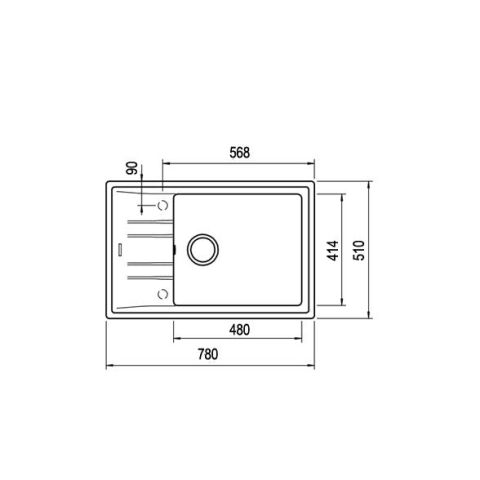 Teka Stone 60 S-TG Metalik Siyah Granit Mutfak Evyesi