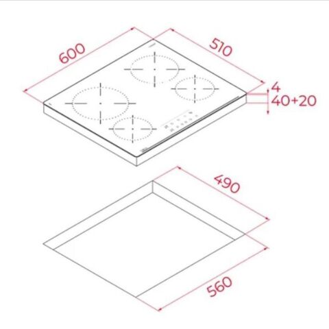 Teka Siyah Ankastre Set  ( HEB 723 BK - TBC 64010 - ATV 60.3 BK )