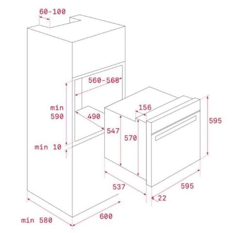 Teka Siyah Ankastre Set (HLB 840 SS BK -GBC 64002- ATV 60)