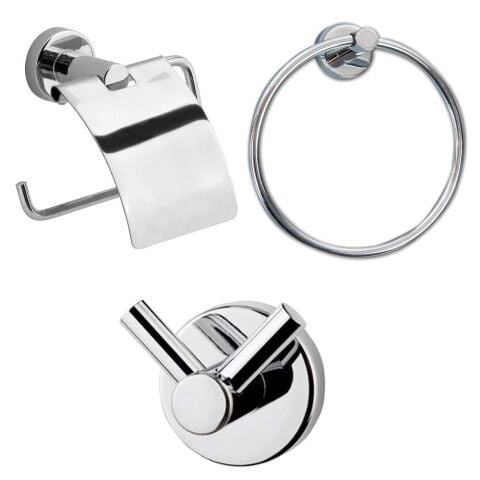 KARE POLO KROM AKSESUAR SETİ (KAĞITLIK+ASKILIK+HALKA HAVLULUK)