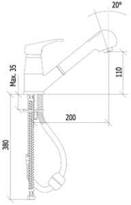 Dominox Oası Spiralli Krom Evye Armatürü