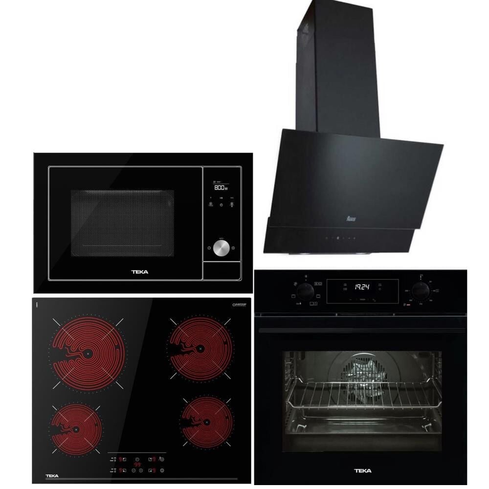 Teka Siyah Ankastre Set  ( HAK 625 BÖREK ŞEFİM BK - TBC 64010 - ATV 60 BK - ML 8200 BIS MİKRODALGA)